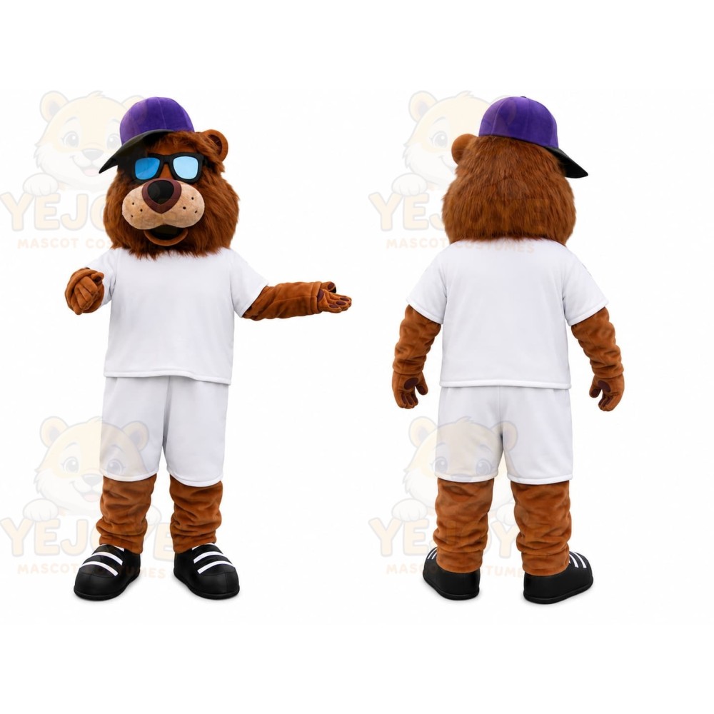 Bear White Outfit Mascot Costume