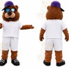 Bear White Outfit Mascot Costume