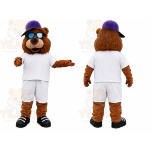 Bear White Outfit Mascot Costume