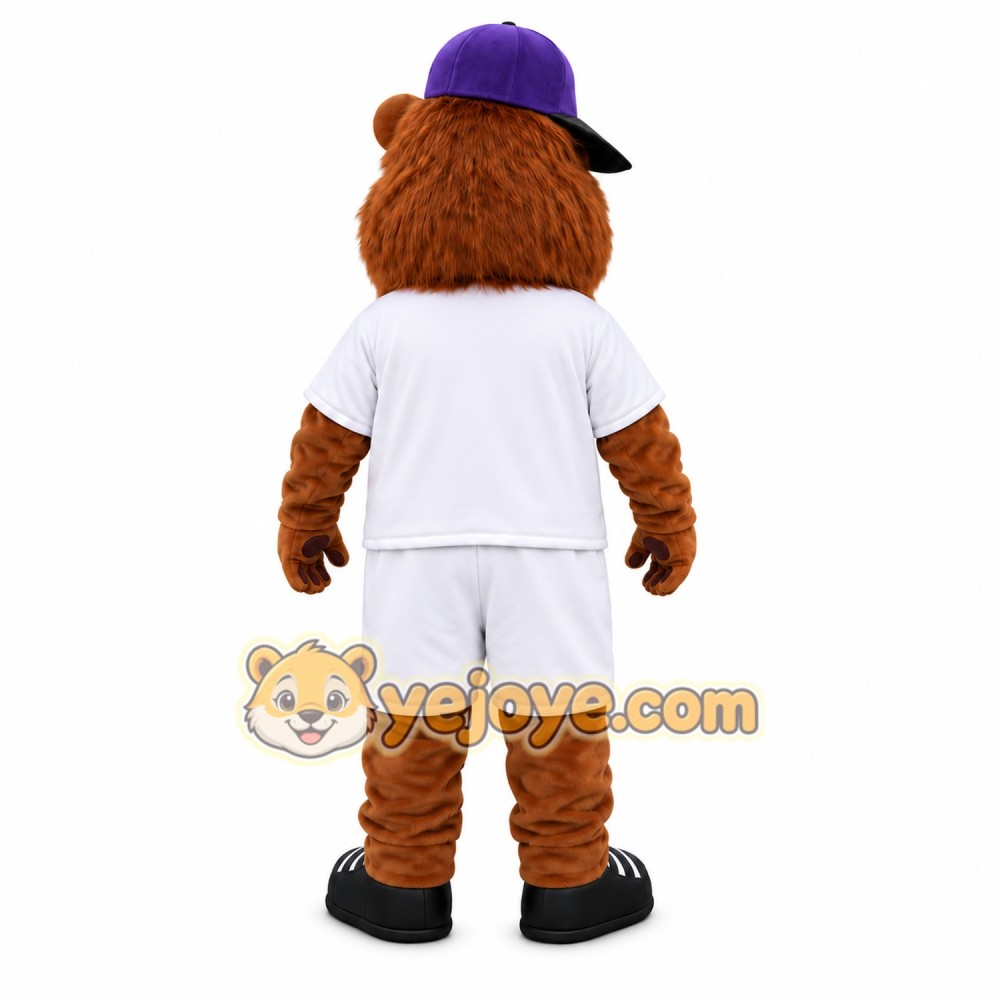 Bear White Outfit Mascot Costume