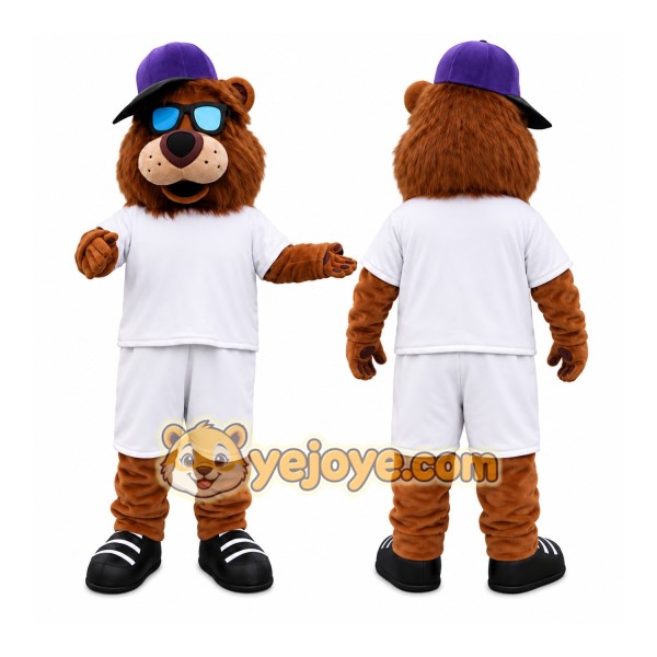 Bear White Outfit Mascot Costume