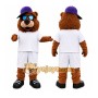 Bear White Outfit Mascot Costume