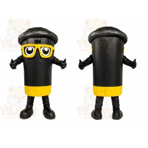 Black Trash Can Mascot Costume
