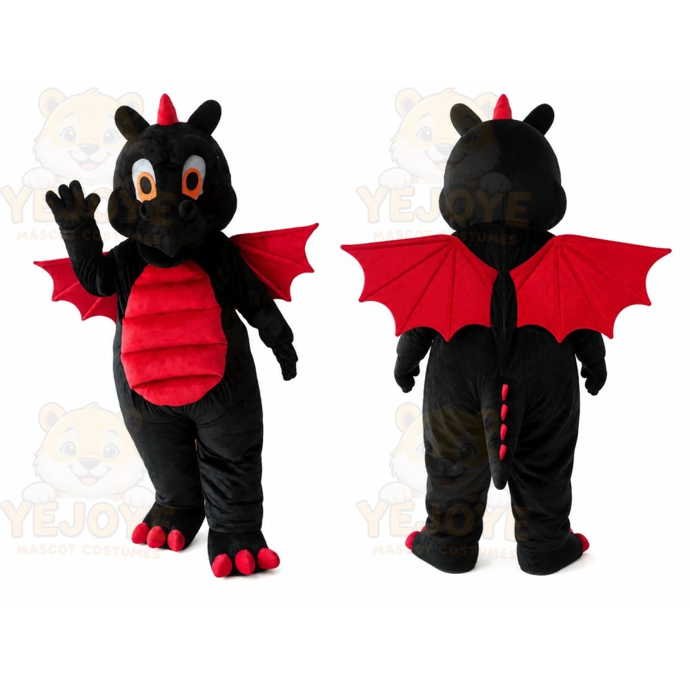 Black Dragon Mascot Costume