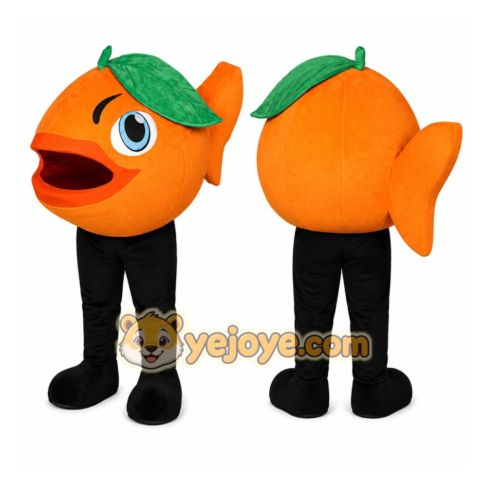 Orange Fish Mascot Costume Orange Fish Mascot Costume