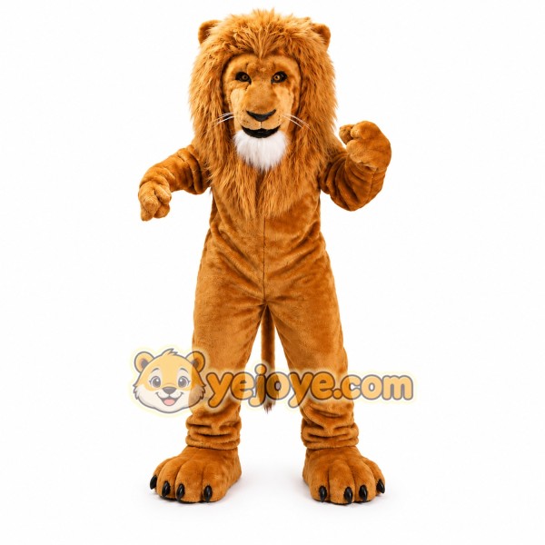 Tan Lion Mascot Costume