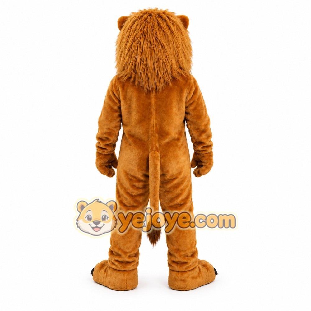 Tan Lion Mascot Costume