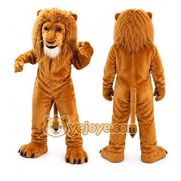 Tan Lion Mascot Costume
