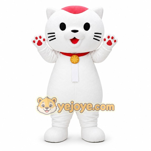 White Cat Mascot Costume White Cat Mascot Costume