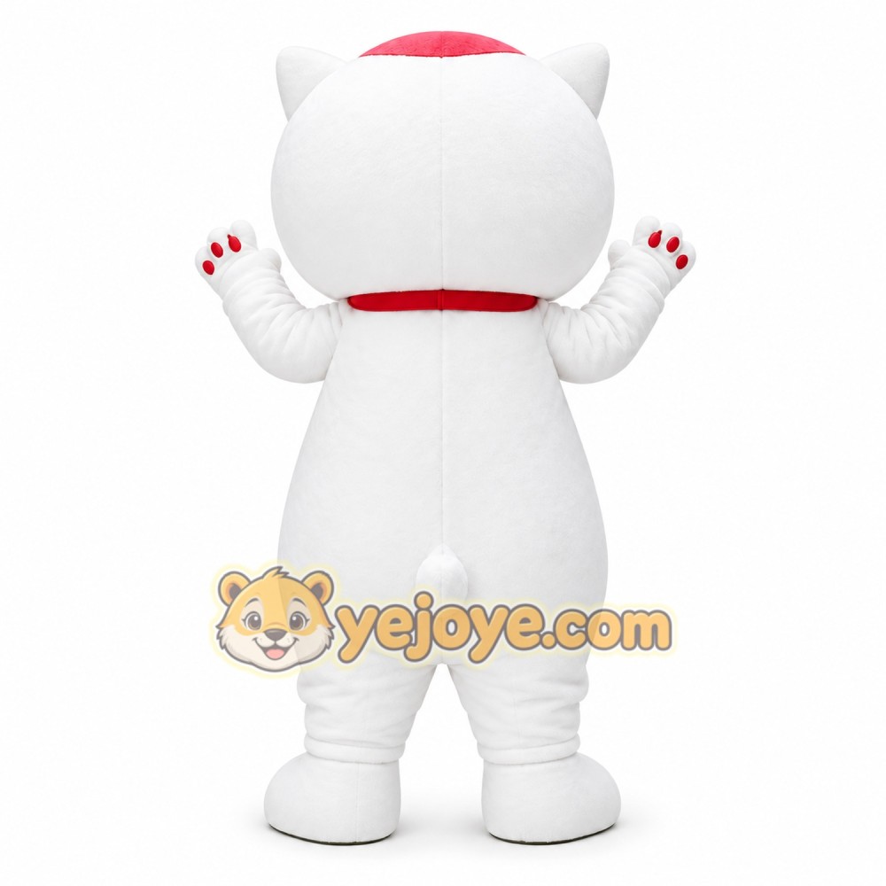 White Cat Mascot Costume White Cat Mascot Costume