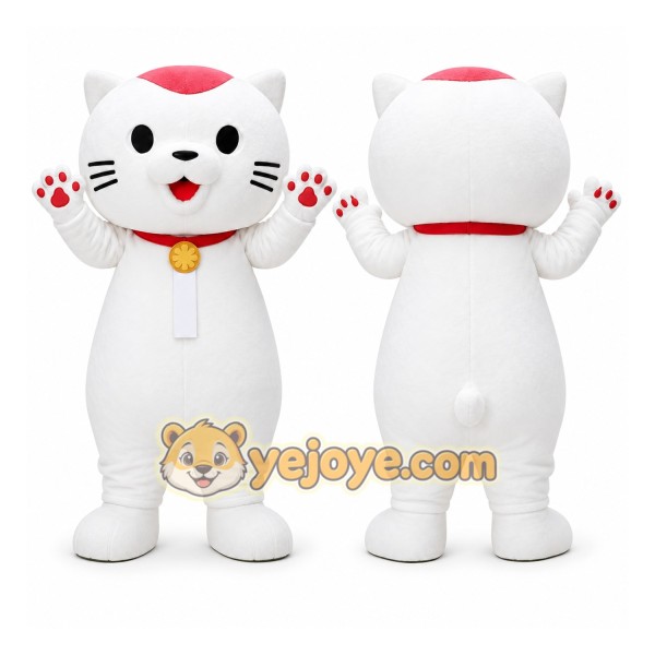 White Cat Mascot Costume