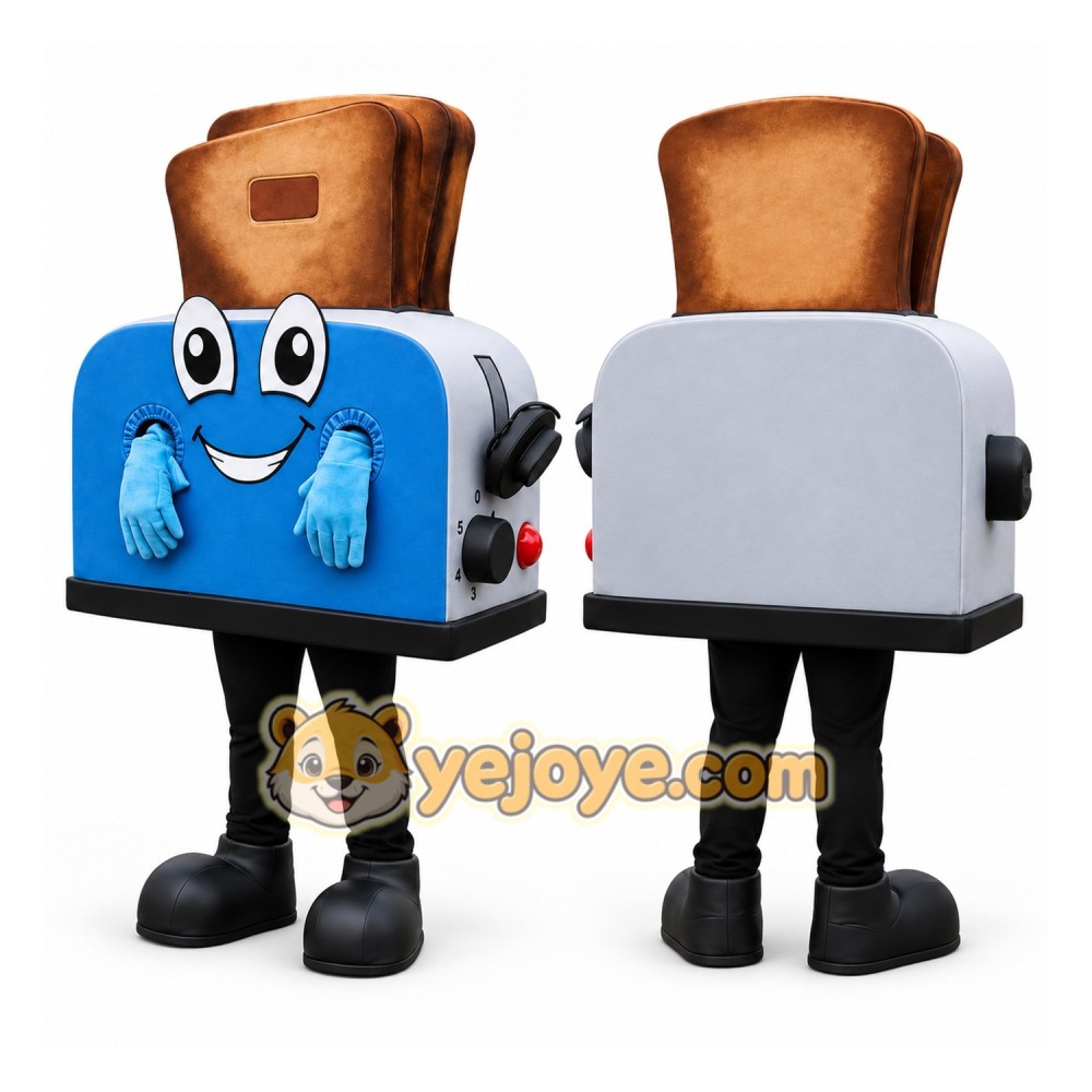 Blue Toaster Mascot Costume Blue Toaster Mascot Costume