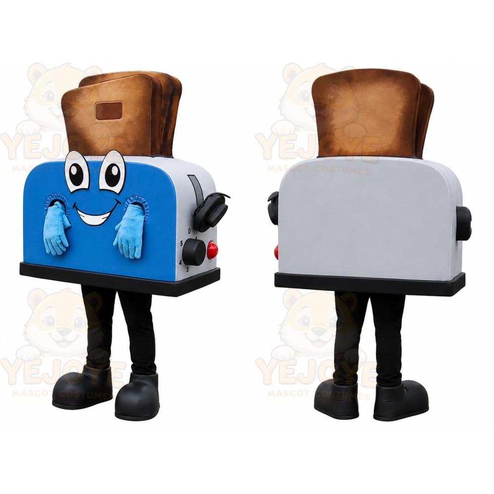 Blue Toaster Mascot Costume