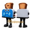 Blue Toaster Mascot Costume Blue Toaster Mascot Costume