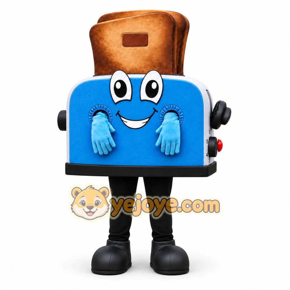 Blue Toaster Mascot Costume Blue Toaster Mascot Costume