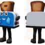 Blue Toaster Mascot Costume
