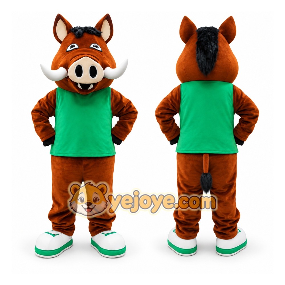 Brown Wild Boar Mascot Costume Brown Wild Boar Mascot Costume