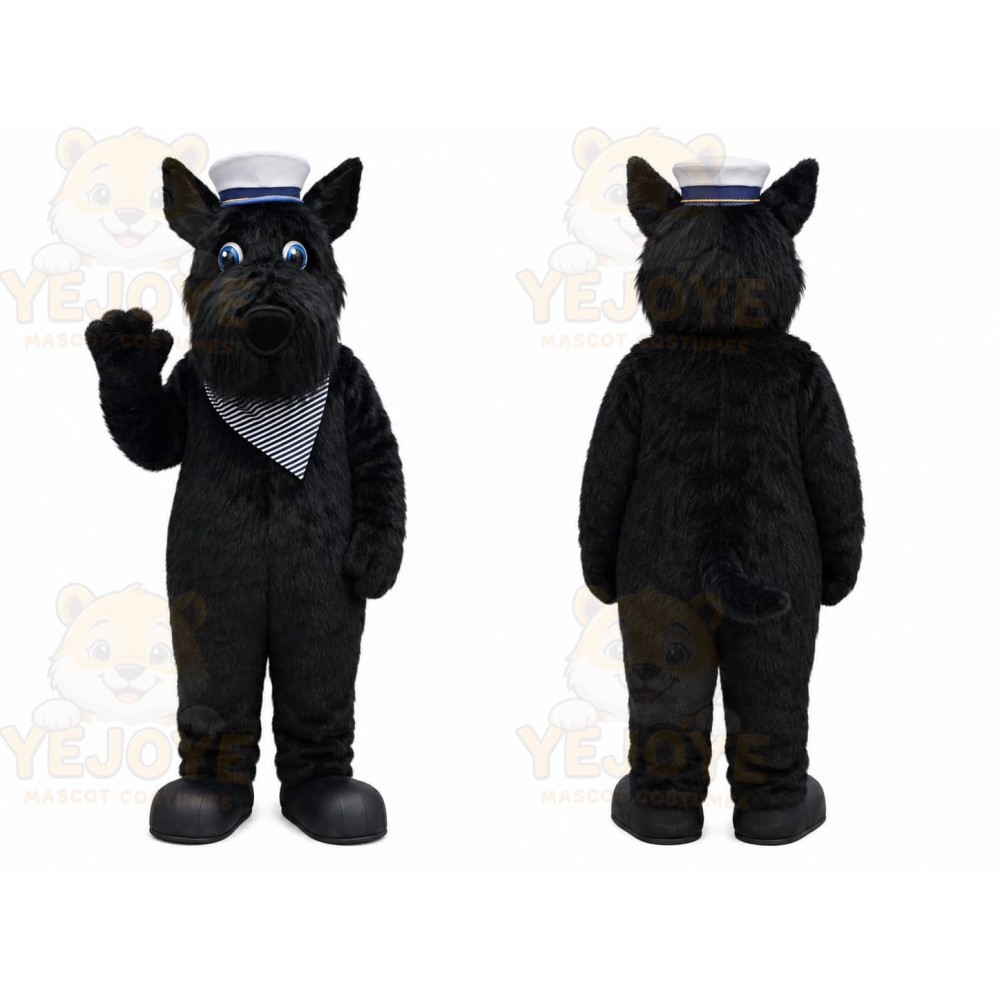 Black Dog Mascot Costume