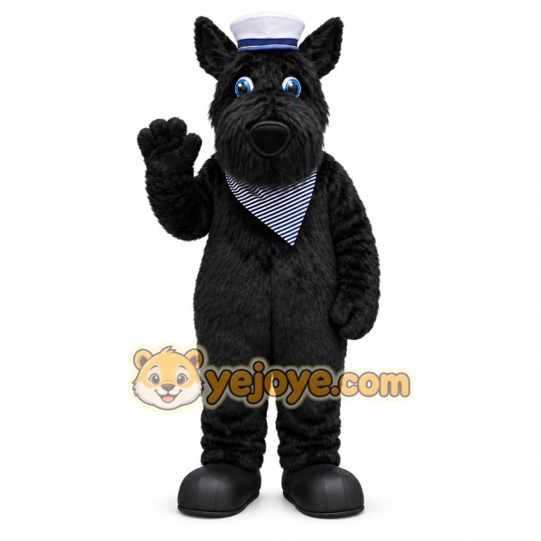 Black Dog Mascot Costume