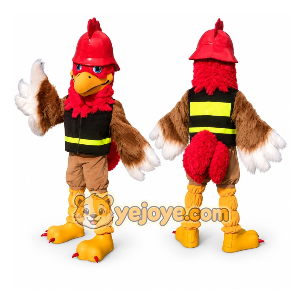 Firefighter Bird Mascot Costume Firefighter Bird Mascot Costume
