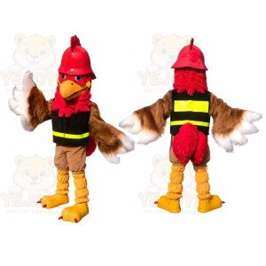 Firefighter Bird Mascot Costume