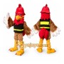 Firefighter Bird Mascot Costume