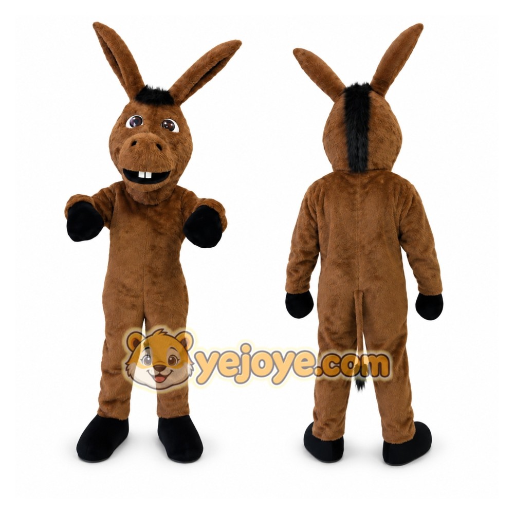 Brown Donkey Mascot Costume