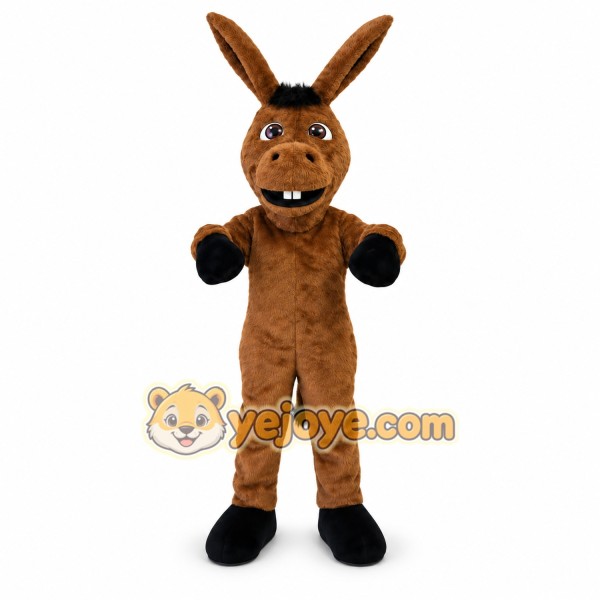 Brown Donkey Mascot Costume Brown Donkey Mascot Costume