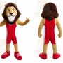 Lion Red Suit Mascot Costume