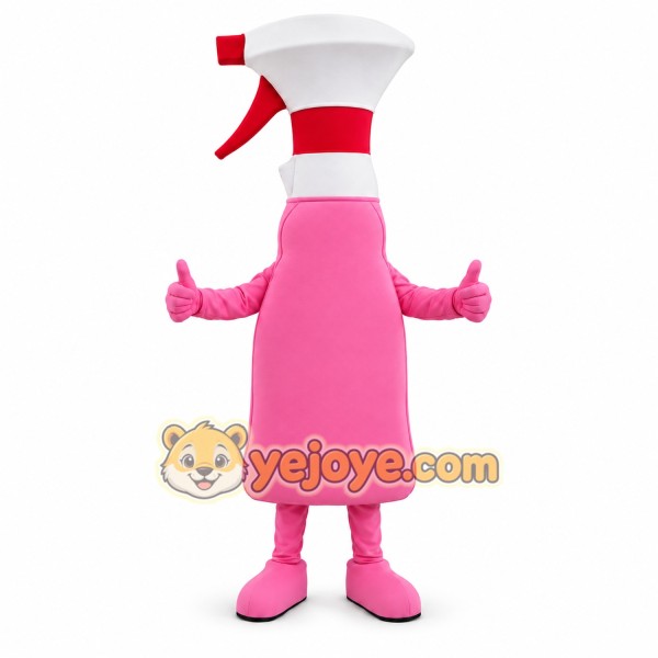 Pink Spray Bottle Mascot Costume