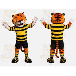 Orange Tiger Stripe Mascot Costume