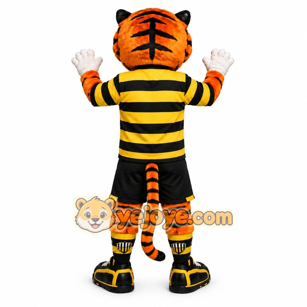 Orange Tiger Stripe Mascot Costume Orange Tiger Stripe Mascot Costume