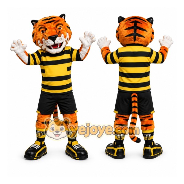 Orange Tiger Stripe Mascot Costume