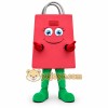 Pink Shopping Bag Mascot Costume Pink Shopping Bag Mascot Costume