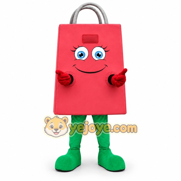 Pink Shopping Bag Mascot Costume