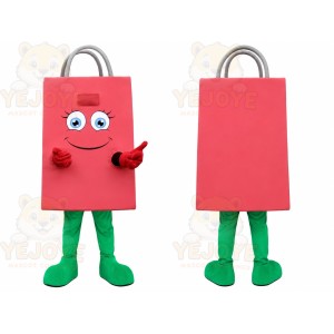 Pink Shopping Bag Mascot Costume