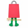 Pink Shopping Bag Mascot Costume Pink Shopping Bag Mascot Costume