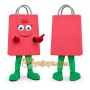 Pink Shopping Bag Mascot Costume