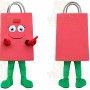 Pink Shopping Bag Mascot Costume