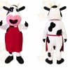Red Dress Cow Mascot Costume