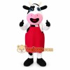 Red Dress Cow Mascot Costume Red Dress Cow Mascot Costume