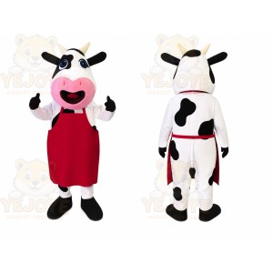 Red Dress Cow Mascot Costume