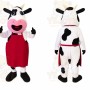 Red Dress Cow Mascot Costume