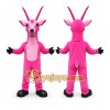 Pink Antelope Mascot Costume