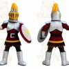 Silver Knight Mascot Costume