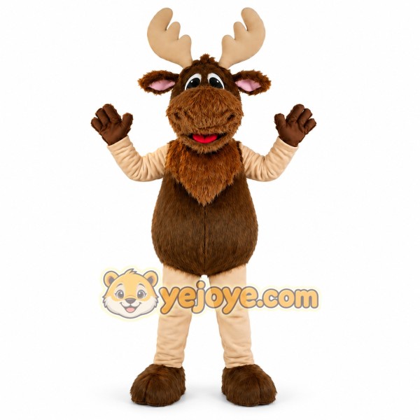 Brown Moose Mascot Costume
