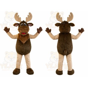 Brown Moose Mascot Costume