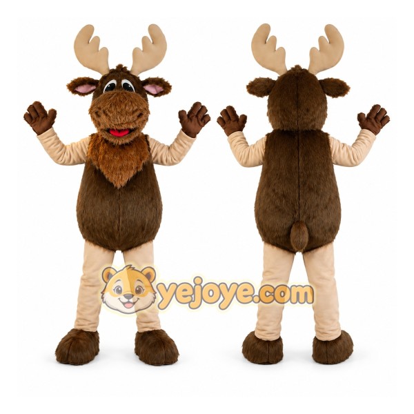 Brown Moose Mascot Costume