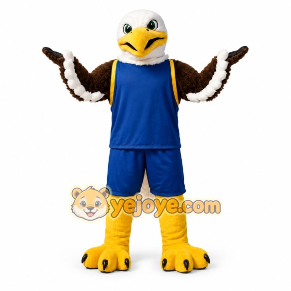 Eagle Blue Jersey Mascot Costume