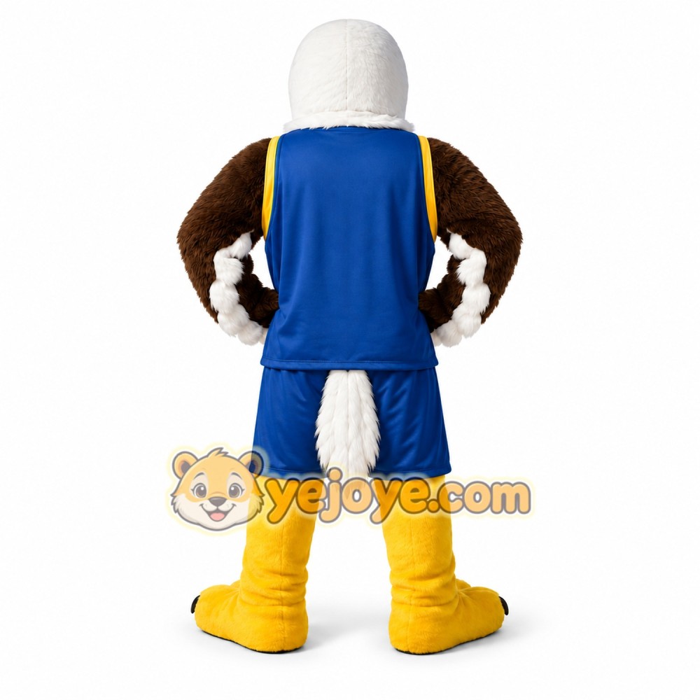 Eagle Blue Jersey Mascot Costume Eagle Blue Jersey Mascot Costume